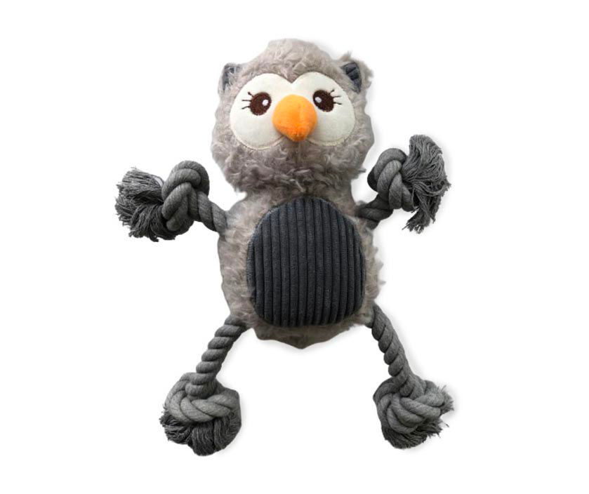Big Lots Plush Rope Owl Dog Toy Big Lots
