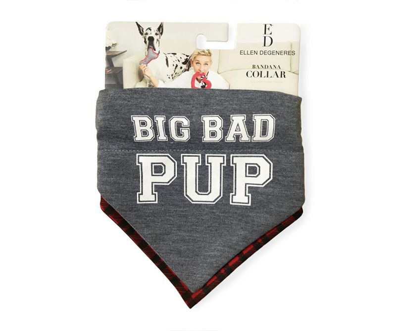 ED by Ellen DeGeneres Dog's Medium "Big Bad Pup" Bandanas & Collar Set