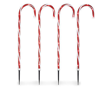 Candy Cane 4-Piece Pathway Markers Set