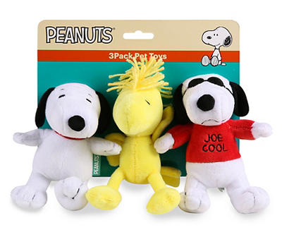 Peanuts Classic Plush Pet Toys, 3-Pack
