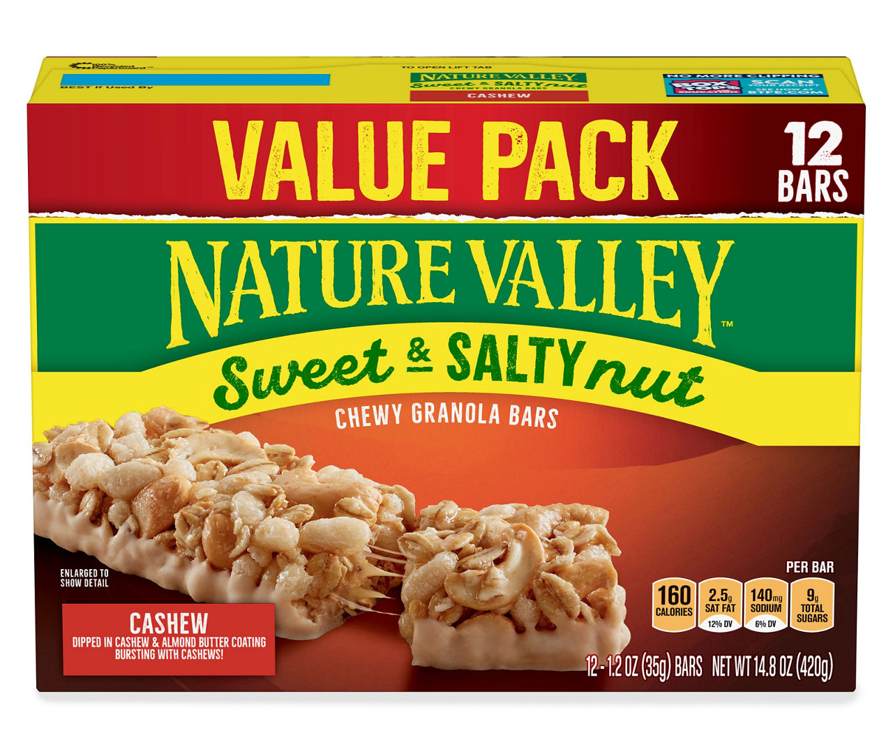 Nature Valley Granola Bars, Almond, Chewy, Sweet & Salty Nut - 6 pack, 1.2 oz bars