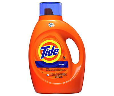 Tide Liquid Laundry Detergent, Original, 64 loads, 92 fl oz, HE Compatible