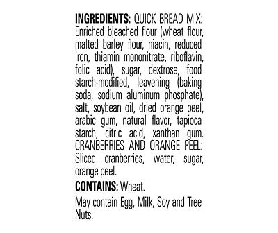 Cranberry Orange Quick Bread Mix, 18.6 Oz.