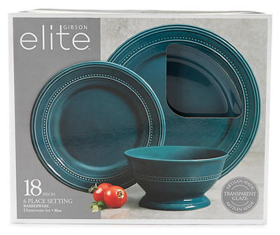 Blue Barberware 18-Piece Dinnerware Set