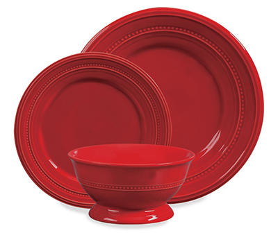 Red Barberware 18-Piece Dinnerware Set
