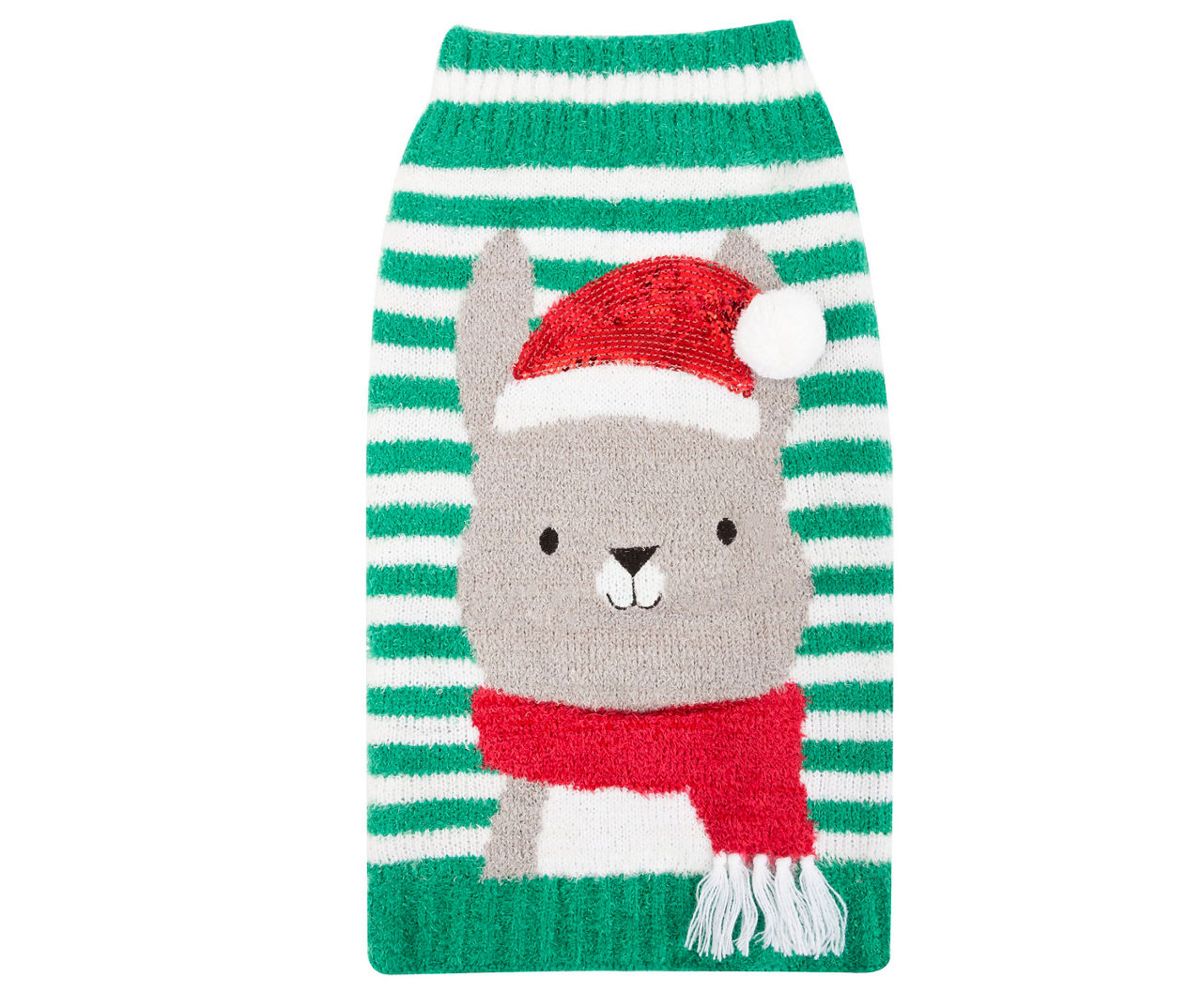 Dog's Large Llama Stripe Sweater