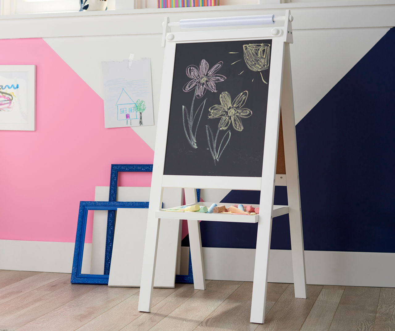 Children's Double-Sided Art Easel with Paper Roll – Infyniti Home