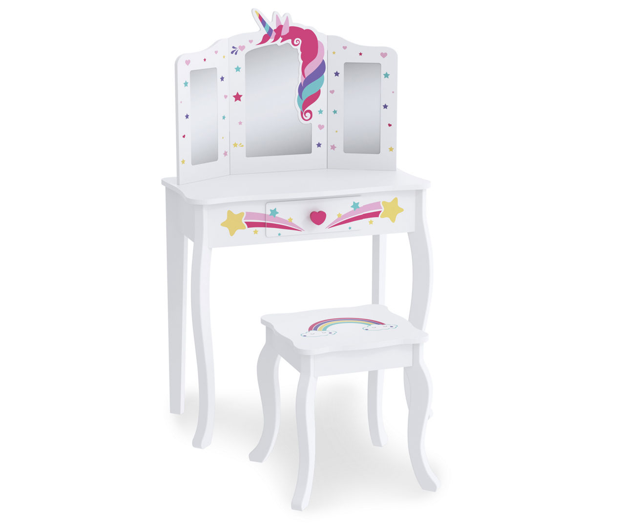 Girls Unicorn Dress Up Table Stool