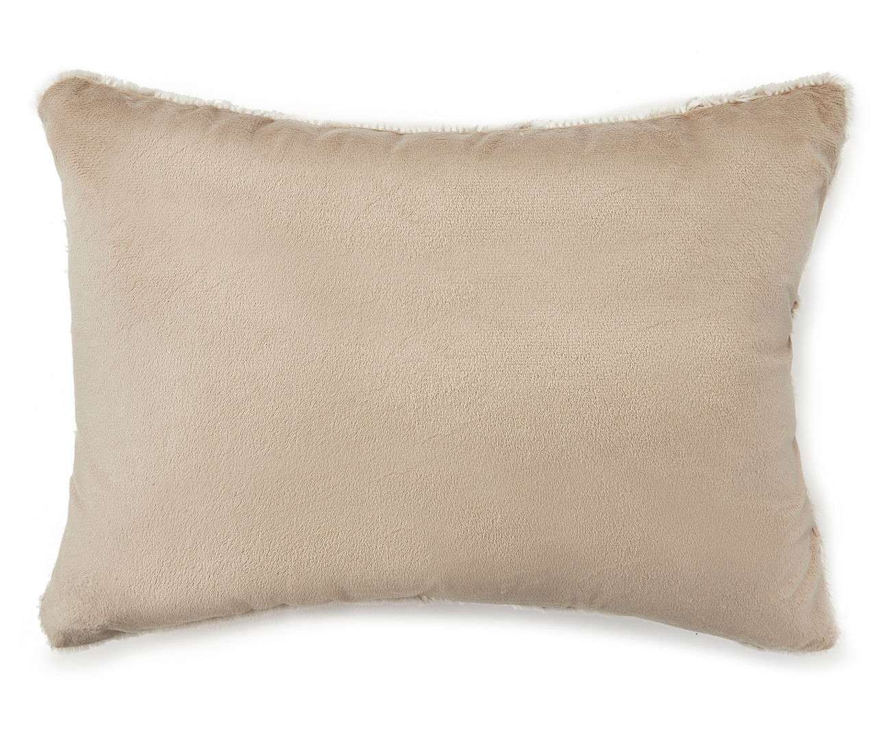 Tan Fur Lumbar Pillow