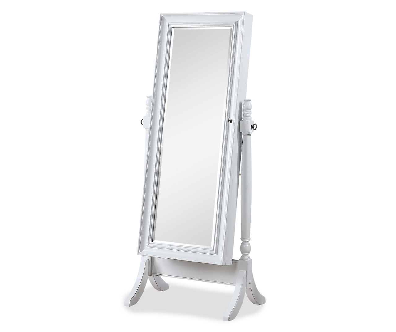 Bonnlo Jewelry Armoire Full Mirror White