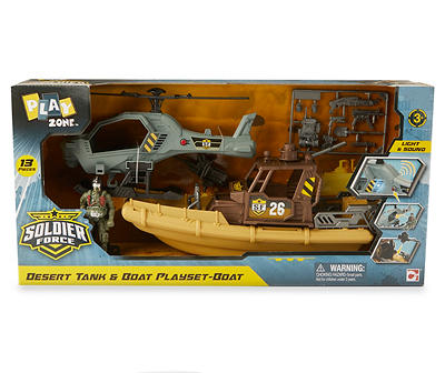 Soldier Force Helicopter & Boat Play Set
