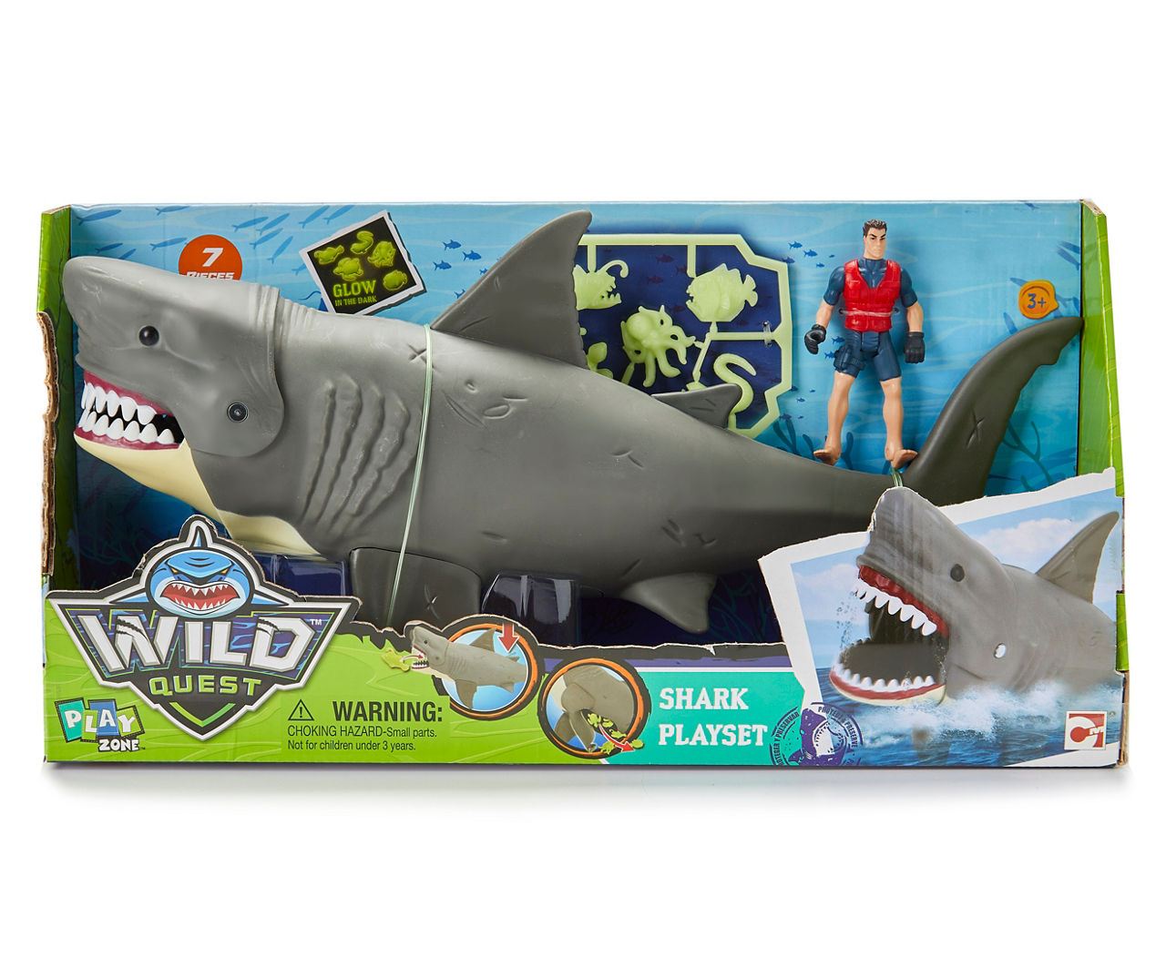 Play Zone Wild Quest 7-Piece Shark Play Set | Big Lots