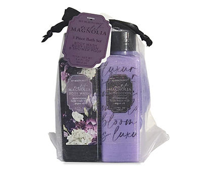 Violet Magnolia 3-Piece Bath Gift Set