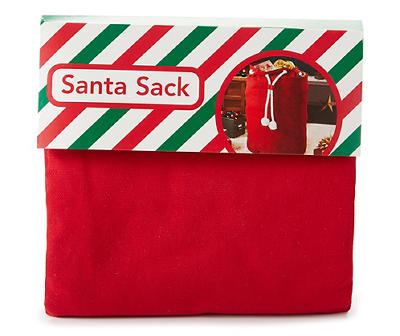 Red Santa Bag with Drawstring