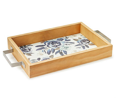 Wood Floral Tray