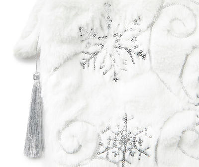 White Snowflake Fur Stocking