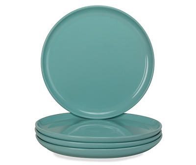 Teal Ceramic 4-Piece Dinner Plate Set