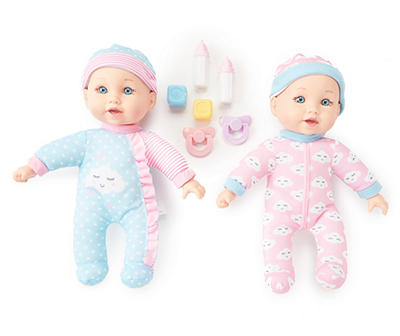 2 Doll Twins Baby Ollie And Oliva With Dummy New 