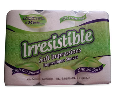 2-Ply Soft Impressions Bath Tissue, 12 Mega Rolls