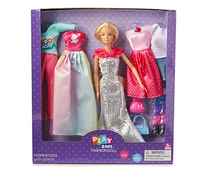 Sequin Doll & Outfit Set, Blonde Hair