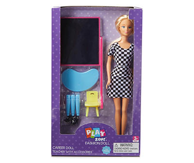 Career Teacher Doll & Play Set, Blonde Hair