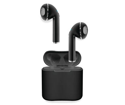 Premium Black Bluetooth True Wireless Earbuds with Charging Case