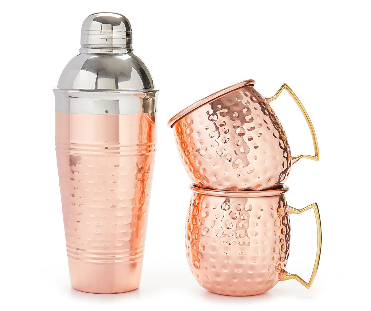 Copper Cocktail Shaker - 16 oz. 3-Piece Set