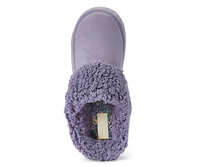 Women's Small Graystone Velour Clog Slippers
