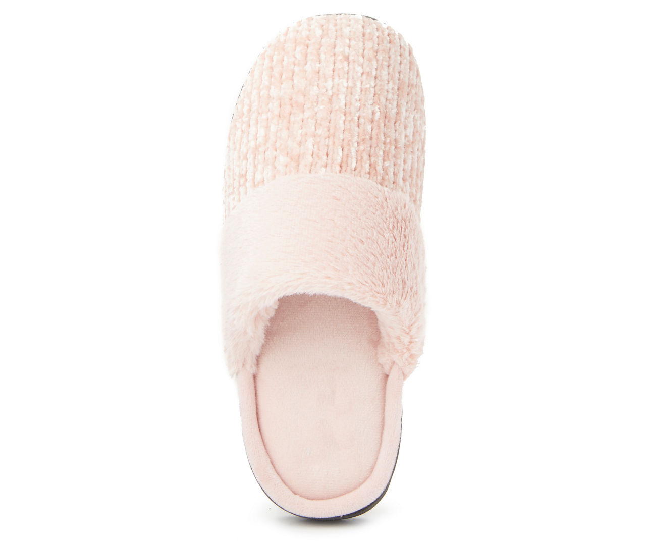 LDS CHENILLE SCUFF DUSTY PINK S