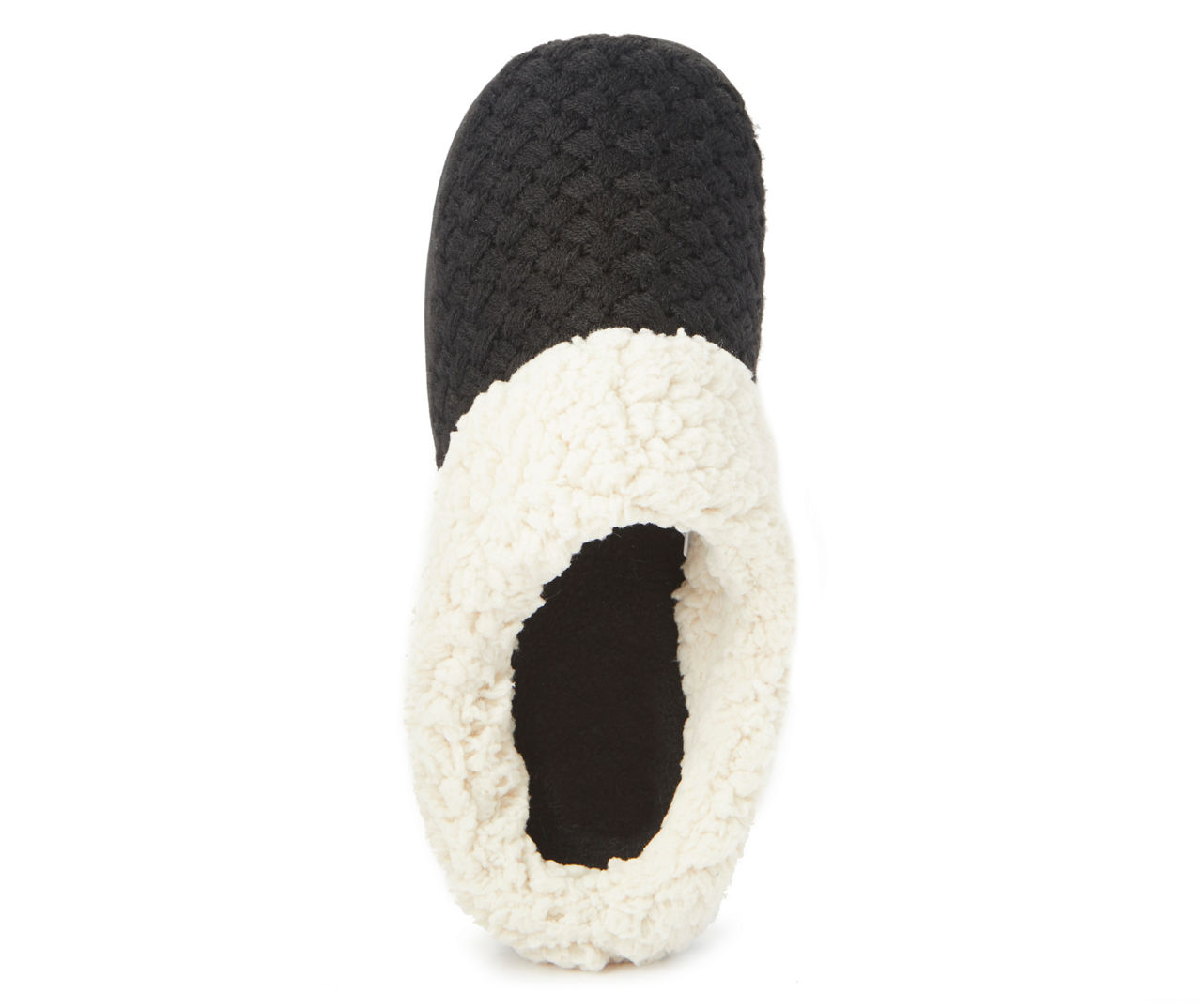 Women's Small Black Sweater Knit Clog Slippers
