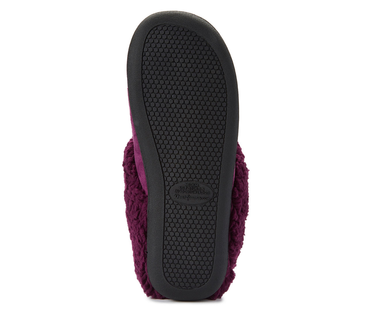 Women's X-Large Aubergine Velour Clog Slippers | Big Lots