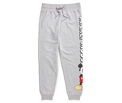 Women's Gray Mickey Mouse Sweatpants, Size XL