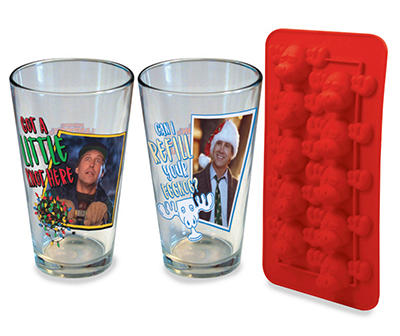 National Lampoon's Christmas Vacation Glass & Ice Cube Tray Set