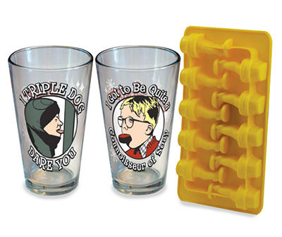 A Christmas Story Glass & Ice Cube Tray Set