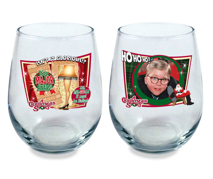 A Christmas Story 2Piece Stemless Wine Glass Set Big Lots