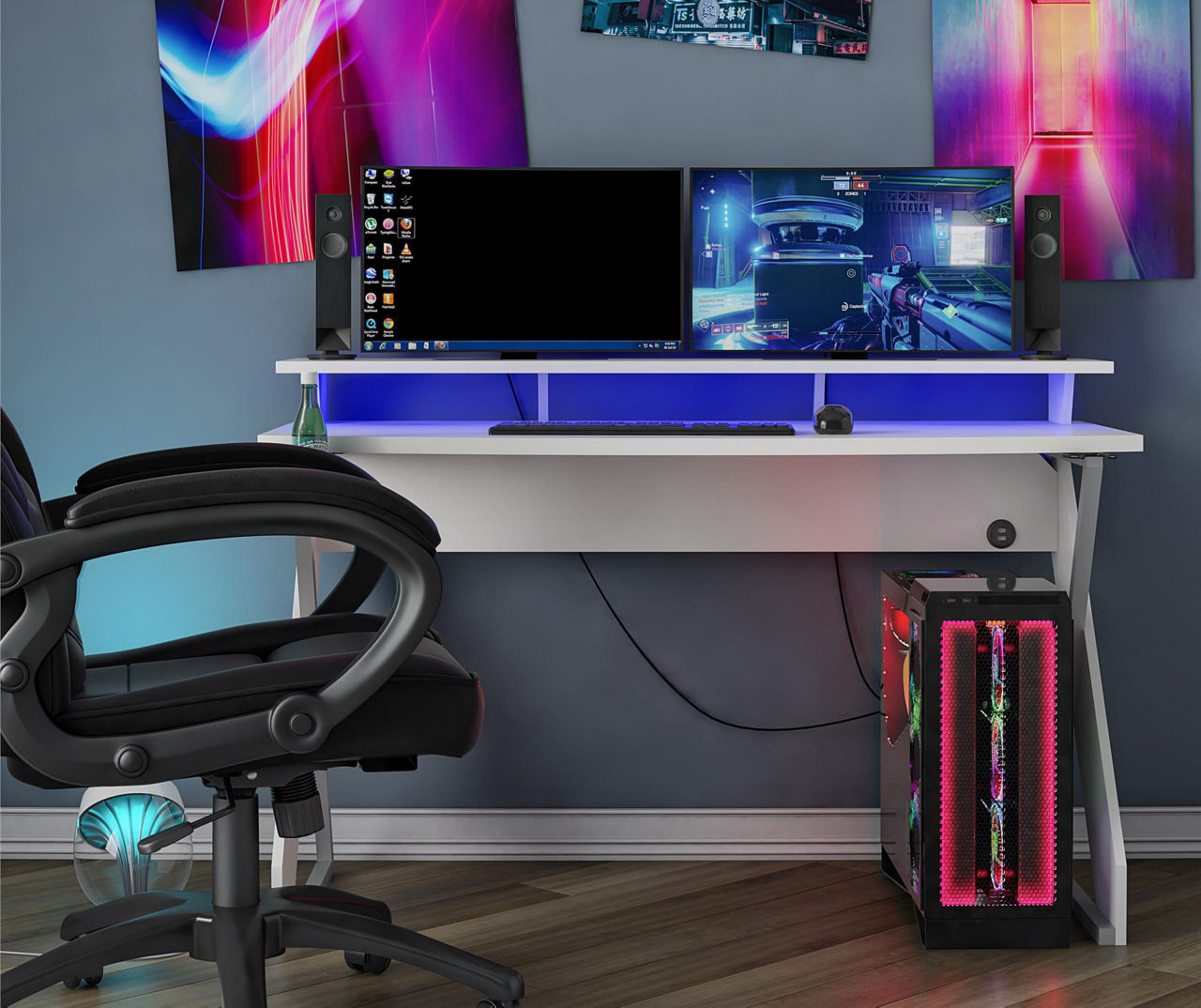 Next level gaming desk set-up