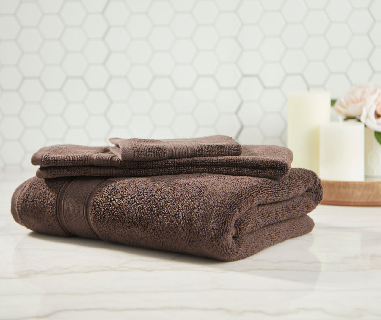  Bath Towel Sets Clearance Prime 3 Piece Brown Premium