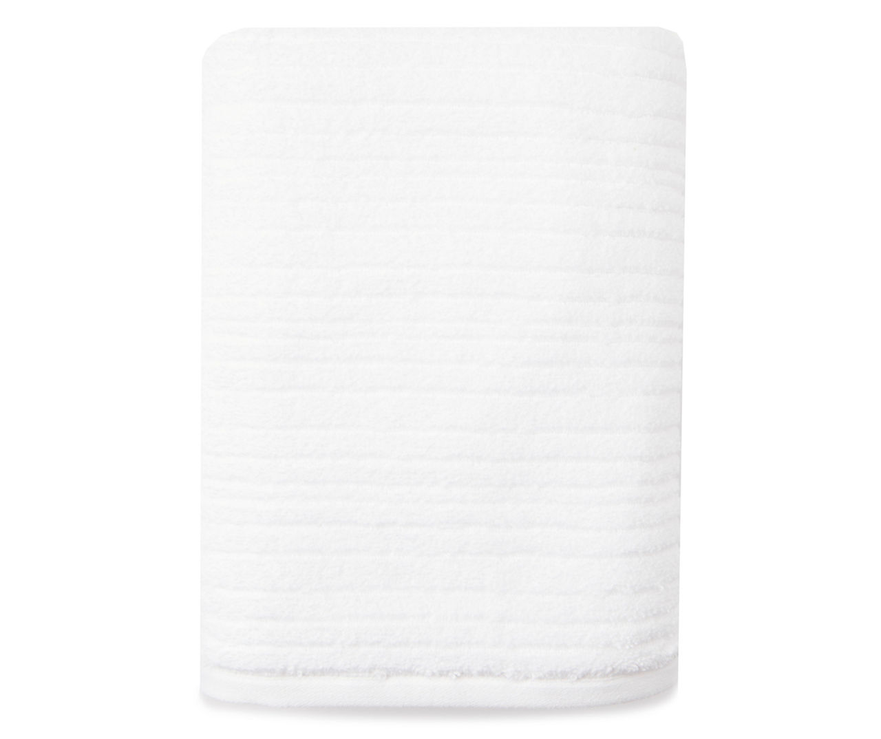 White Performance Rib Bath Towel