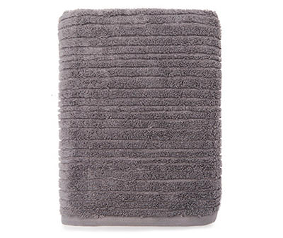 Charcoal Performance Rib Bath Towel