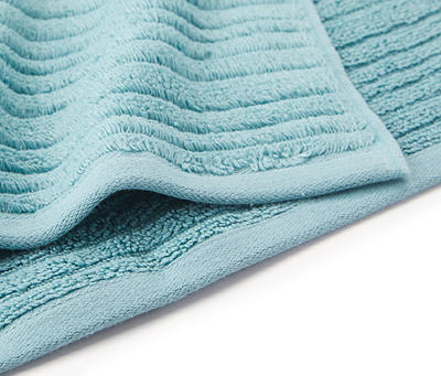 Dark Aqua Performance Rib Bath Towel