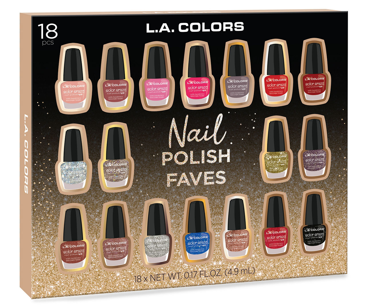 L.A. Colors 10-Piece Beauty Nail Lounge Gift Set