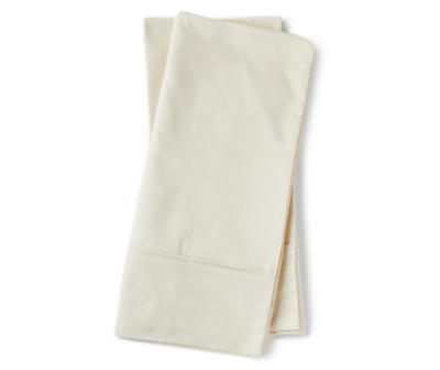 Cream Premium Cooling 1000 Thread Count Standard Pillowcases, 2-Pack