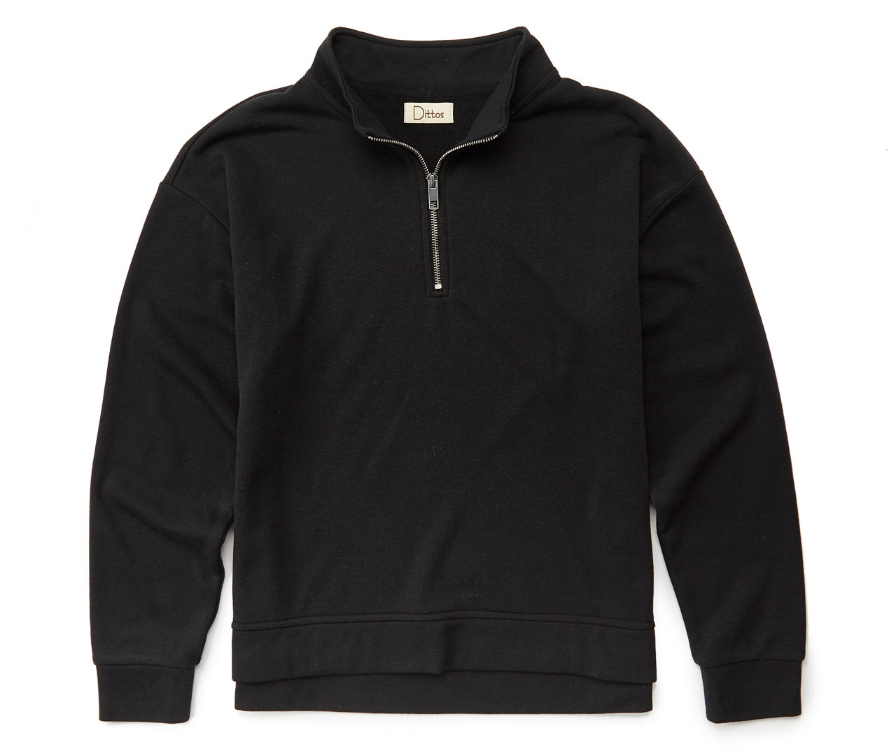 Women's Black Quarter-Zip Sweatshirt | Big Lots