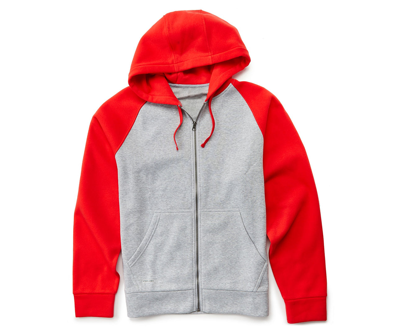 Grey and red online hoodie