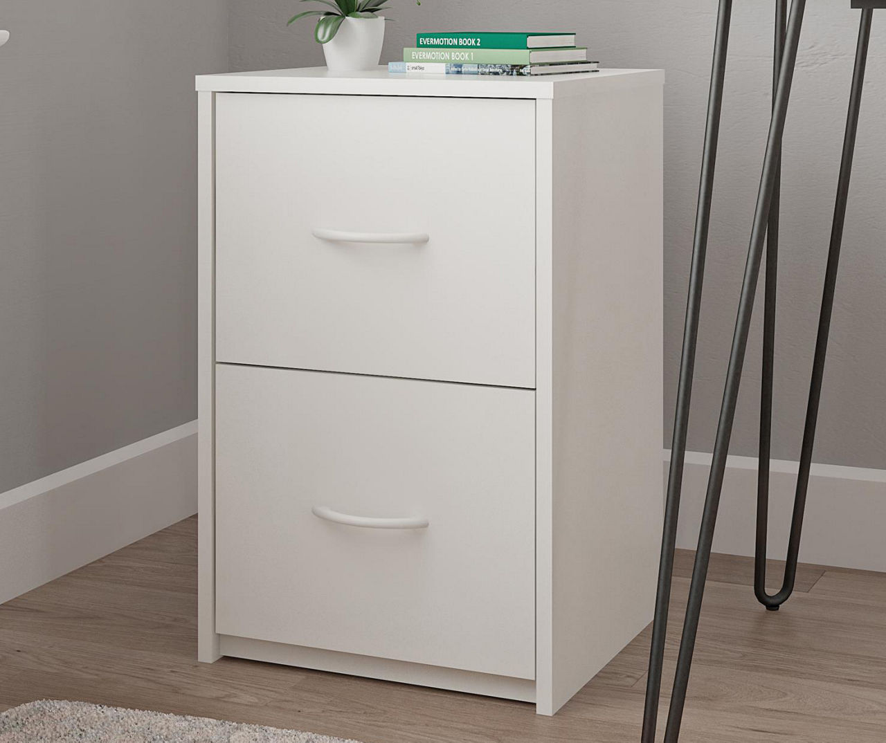 Dixie 2 Drawer Filing Cabinet White - Buylateral