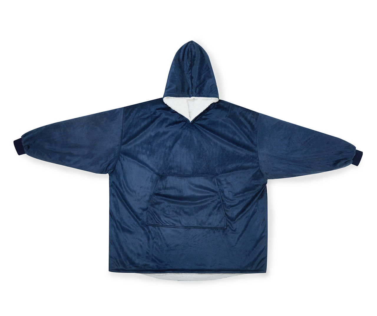 Dearfoams Navy Reversible Hooded Throw Big Lots