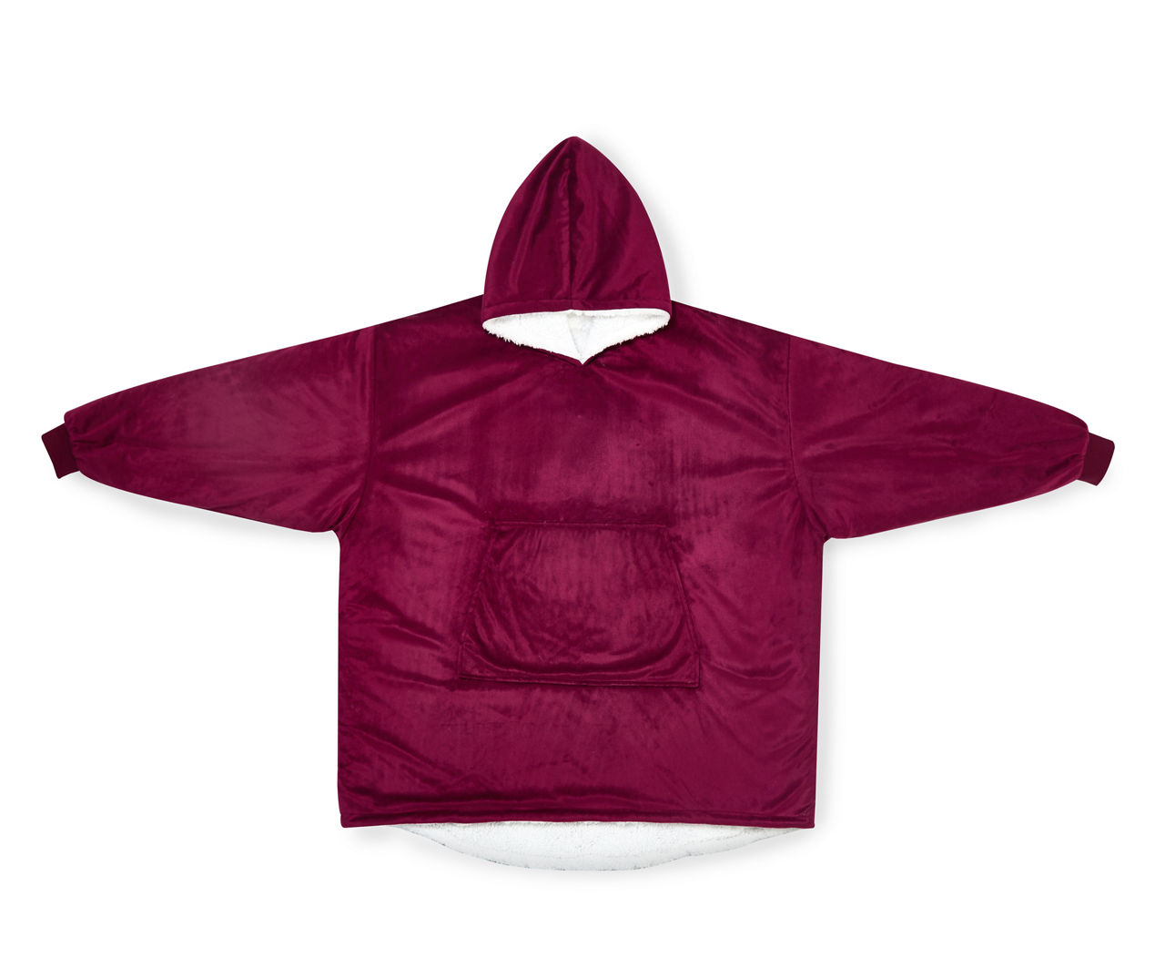 Burgundy Reversible Hooded Throw