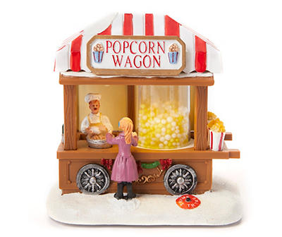 5" Popcorn Wagon Animated Decor