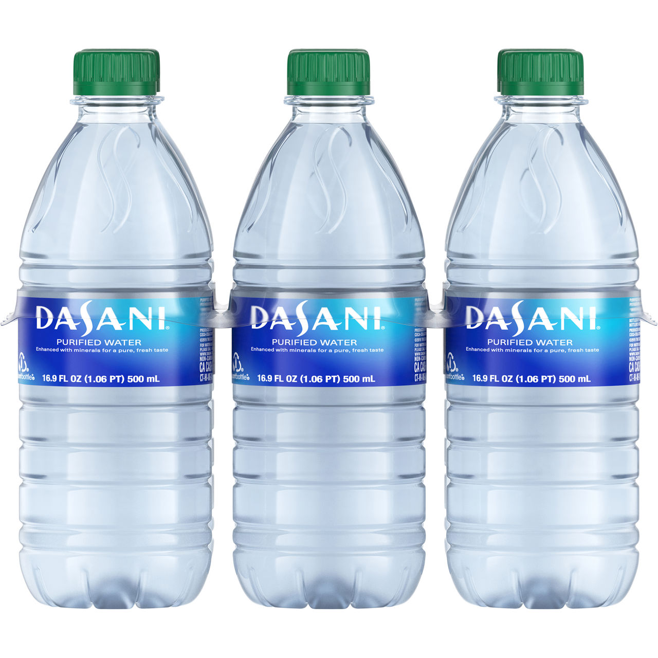 Dasani Purified Water Bottles, 16.9 Fl Oz, 6 Pack