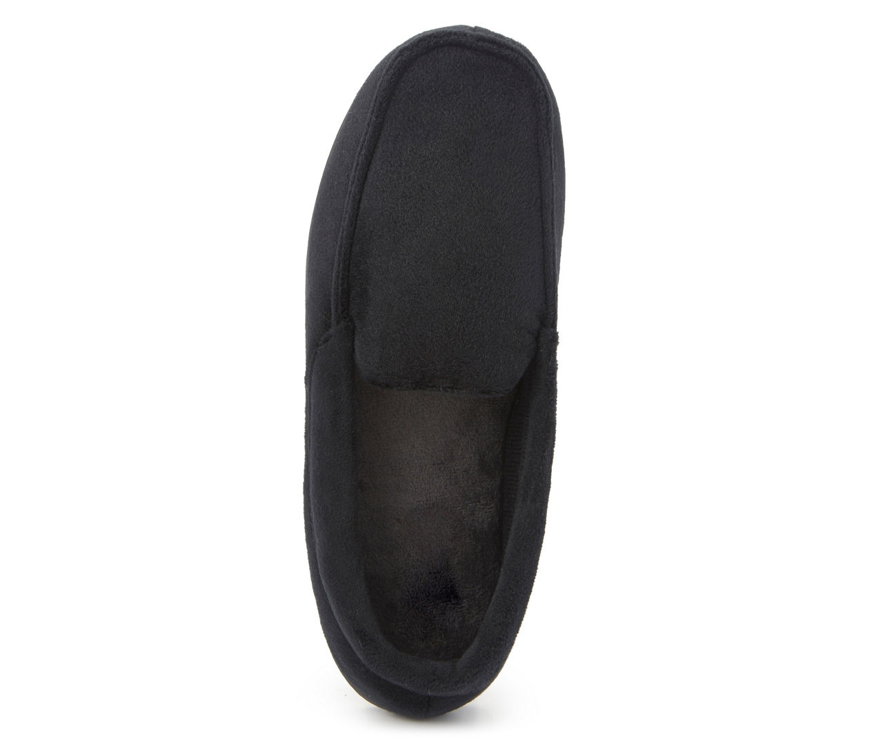 Men's X-Large Black Velvet Moccasin Slippers